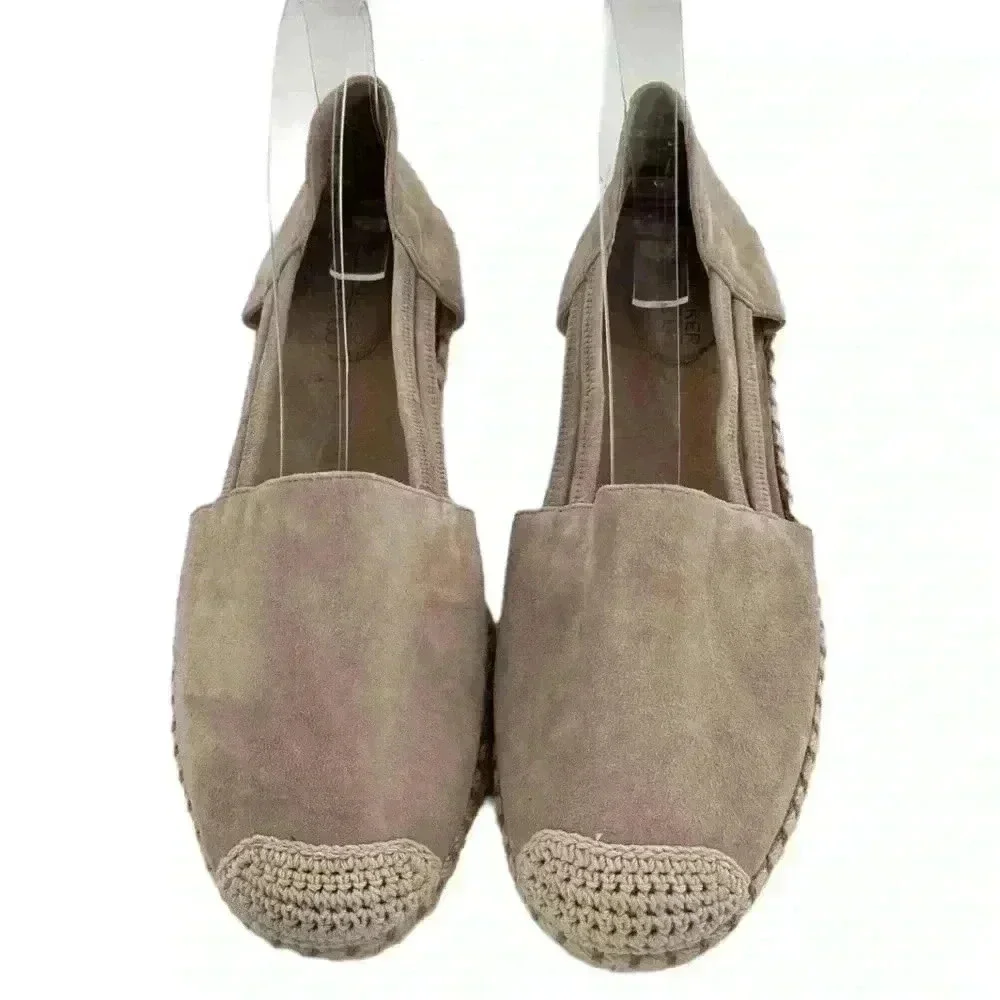 New Adam tucker flats Patton14 size 9 beige suede dorsay crocheted Espadrilles